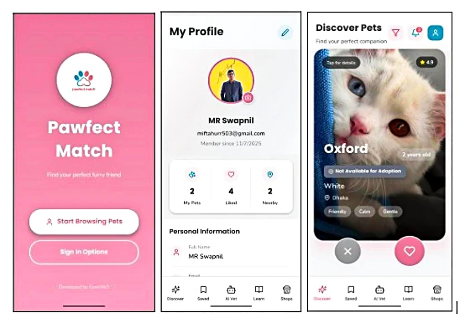 Pawfect Match project preview